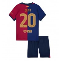 Camiseta Barcelona Dani Olmo #20 Primera Equipación para niños 2024-25 manga corta (+ pantalones cortos)